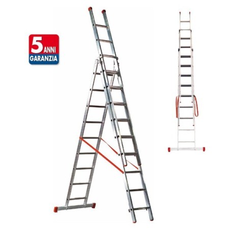 GENIA aluminum ladder with extension scissors