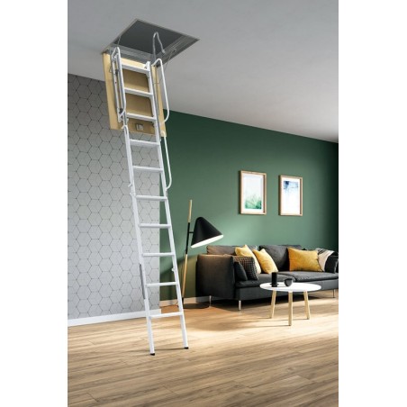 Retractable ladder with 4 elements painted