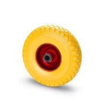 Solid rubber wheel with metal rim