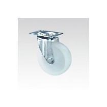 Nylon wheel with stainless steel rotating plate support