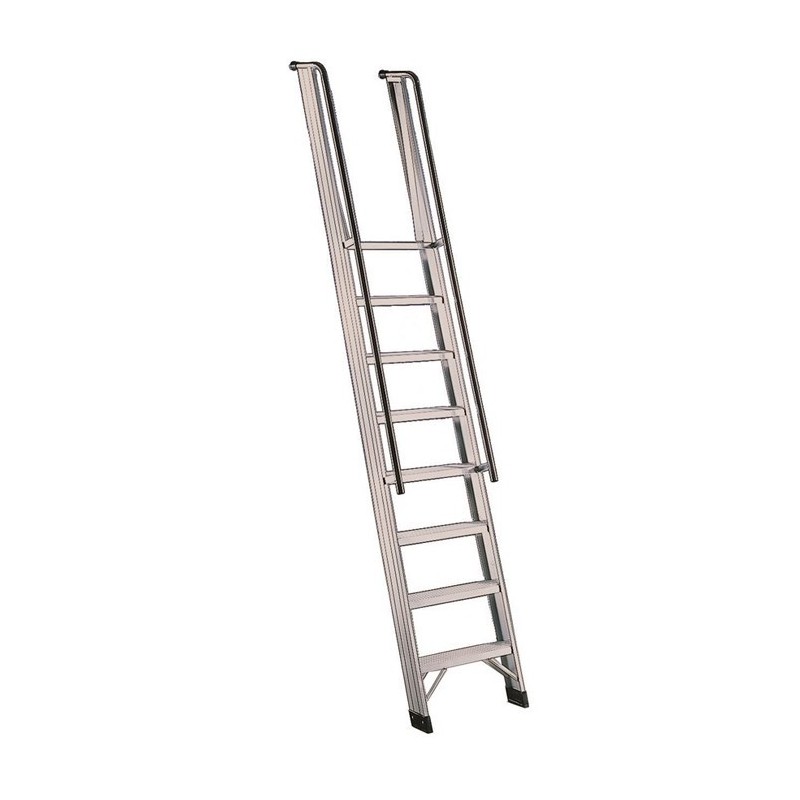 Mezzanine ladder in removable aluminum
