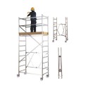 Aluminum scaffold Roller Plus S module A + B + C + D Height L. 7.70 mt.
