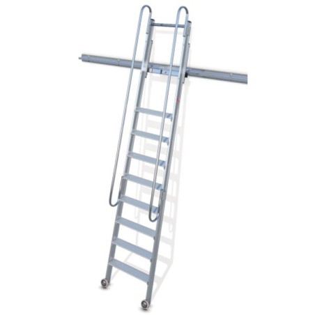 Sliding ladder on plus model rail