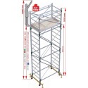 Aluminum scaffold ALUMITO MAXI H. 6.30 Mt. Working