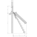 Retractable ladder ACI ALUMINUM VERTICAL WALL