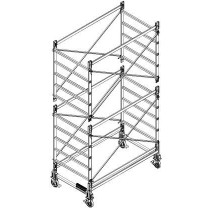 Aluminum scaffold DOGE 80 H. 4.40 mt Working